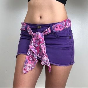 Y2K DARK PURPLE MICRO / MINI JEAN SKIRT